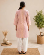 Blush Bloom Cotton Kurta Set