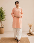 Coral Breeze Cotton Kurta Set