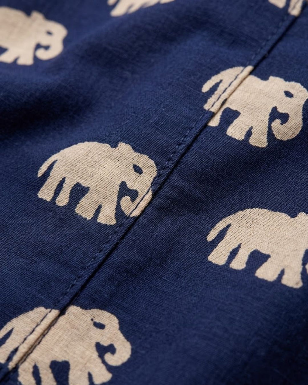 Indigo Elephant Cotton Kurta Set