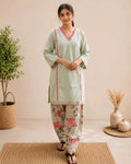 Mint Garden Cotton Kurta Set