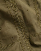 Olive Grace Solid Cotton Kurta with Light Farsi Straight Salwar Set